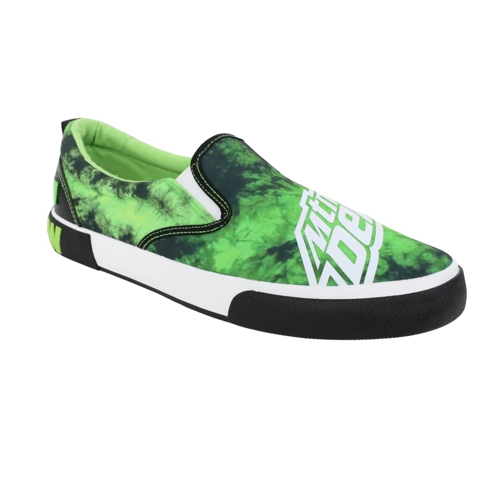 Mountain Dew Green Slip-On Sneakers Skater Soda Pop Size 11 - Picture 3 of 7